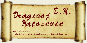 Dragivoj Matošević vizit kartica
